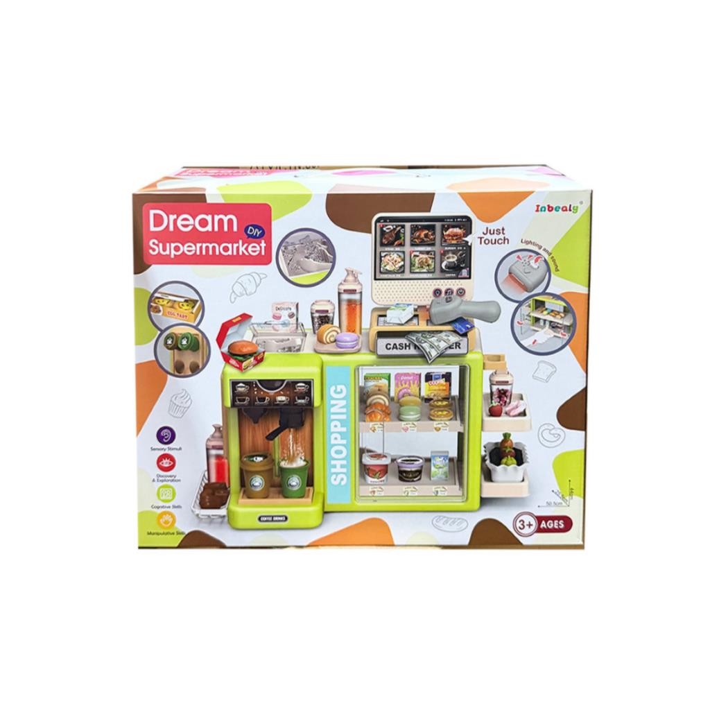 Dream DIY Supermarket Play Set with Cash Register & Coffee Station