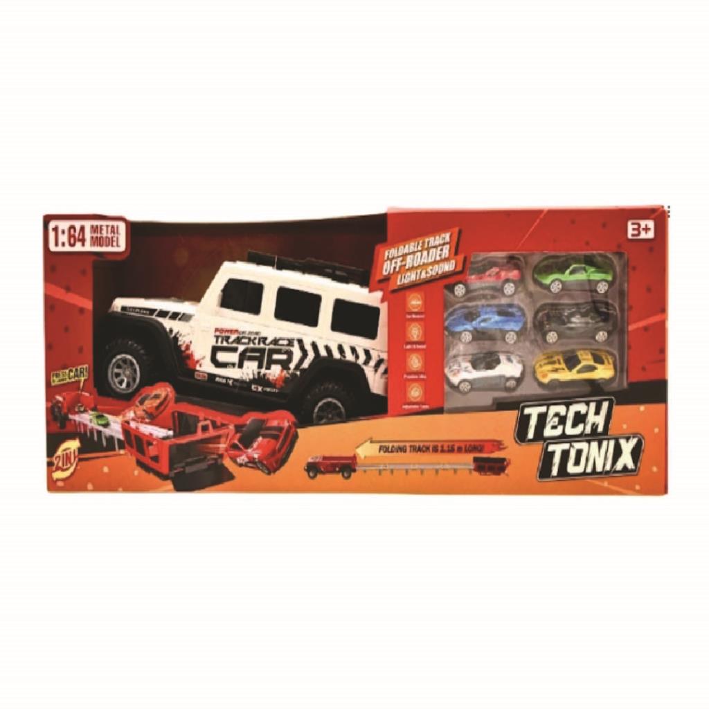 Tech TONYX Foldable Off-Roader Track Set with Die-Cast Cars