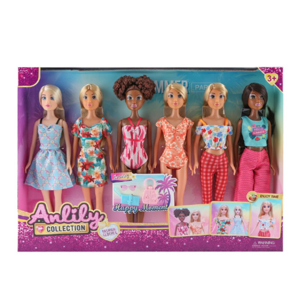 Anlily Doll Set – Fashion Girls Collection (6 Dolls)