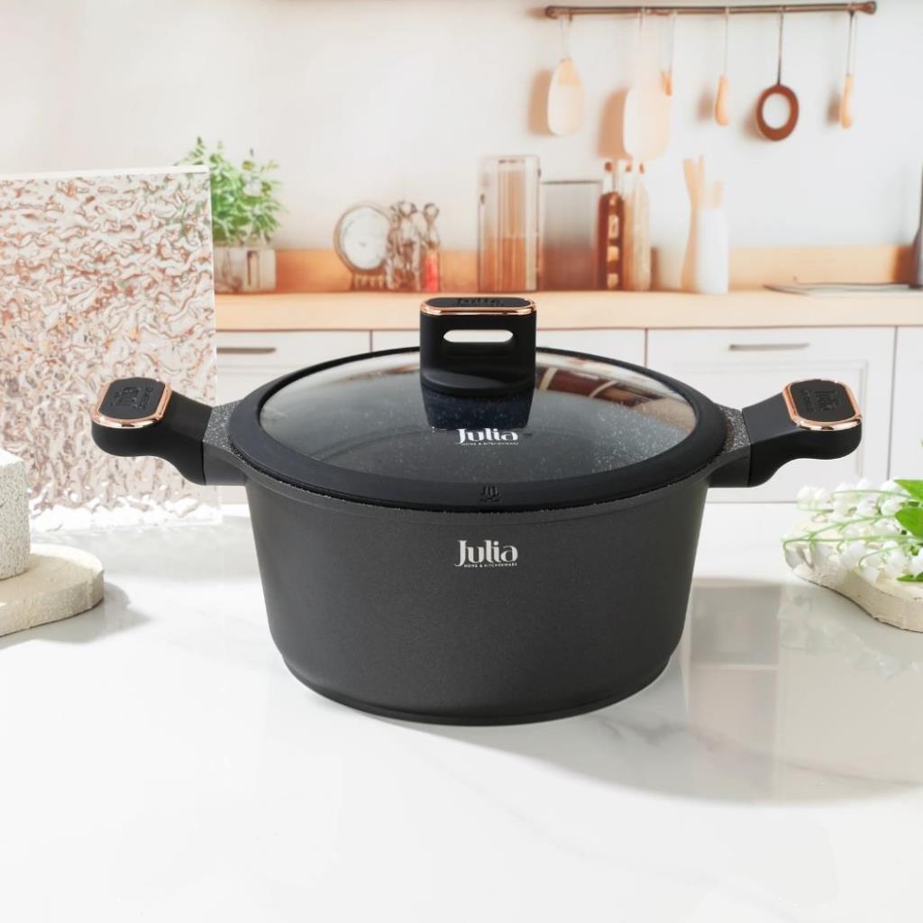 ELITE-PRO PLUS CASSEROLE WITH LID 32CM-BLACK