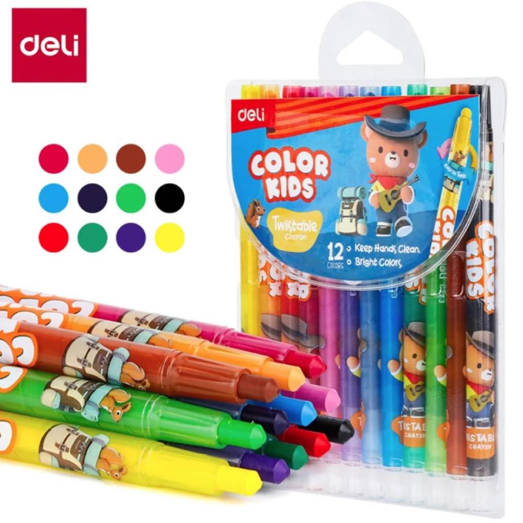 deli Twist Crayons 12 Colors