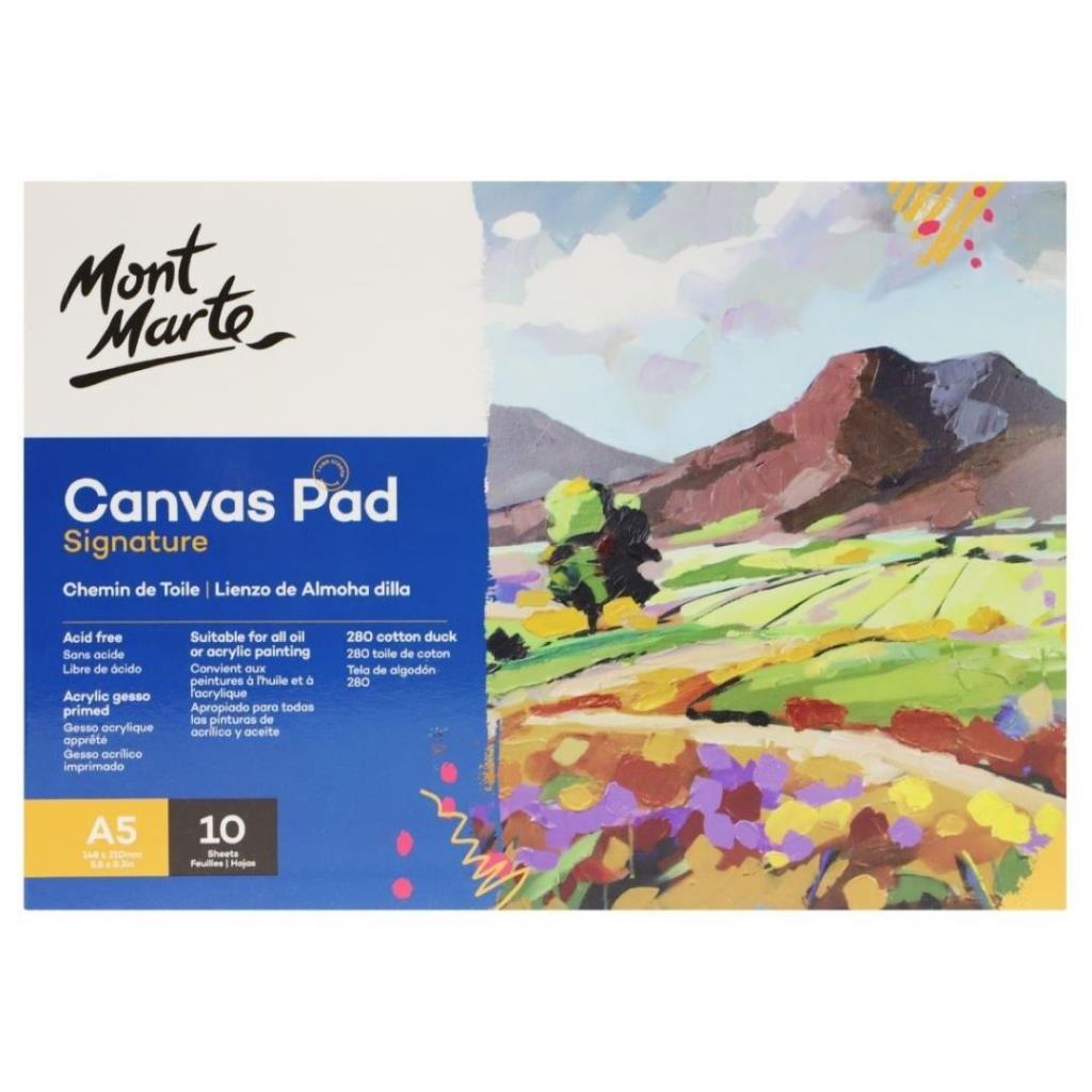 Mont Marte Canvas Pad A5 - 10 Sheets