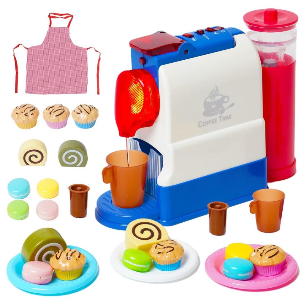 Deluxe Kids Coffee Machine & Pastry Play Set