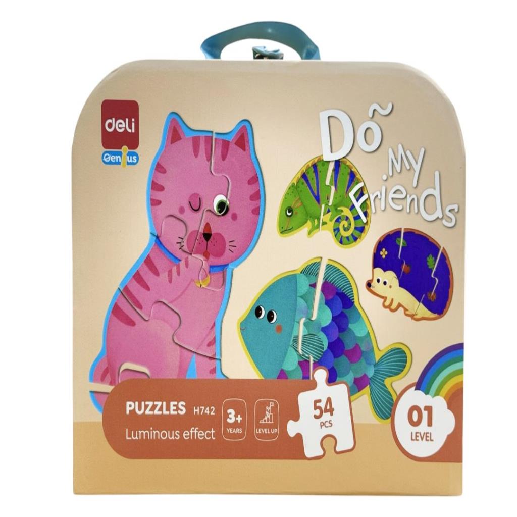 My Friends Animal Puzzle – 54 Pieces Glow-in-the-Dark Jigsaw Puzzle