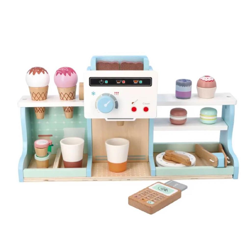 Wooden Kids Coffee Machine Play Set