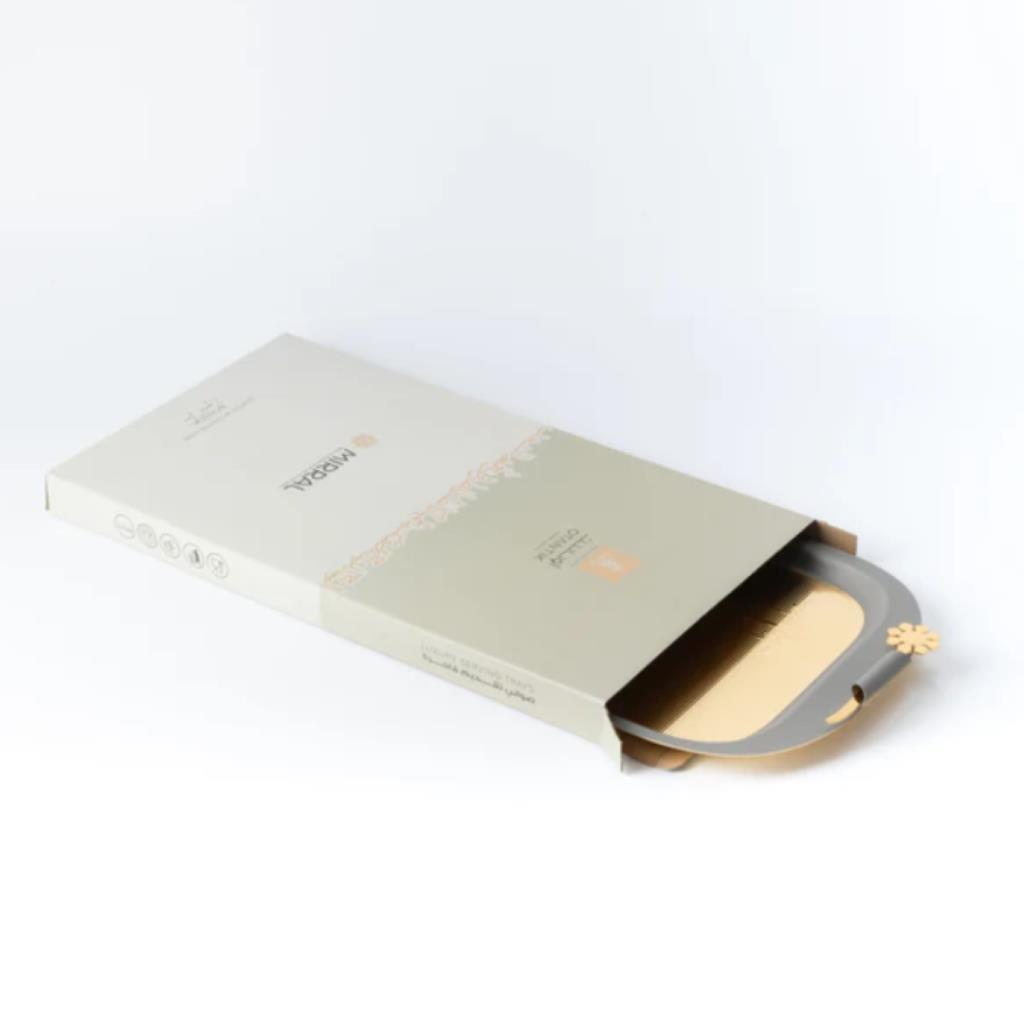 Luxury Serving Tray From Mirral - Grey + Gold