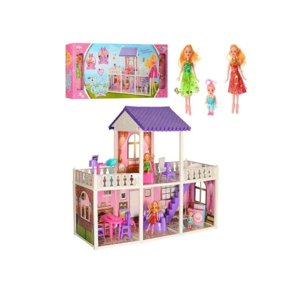 Fashion Villa Dollhouse Playset with Dolls & Furniture
