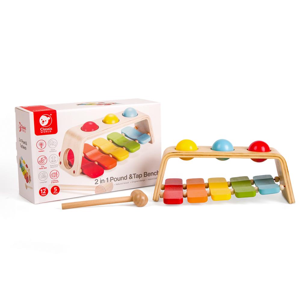 Classic world - 2 in 1 Pound & Tap Bench