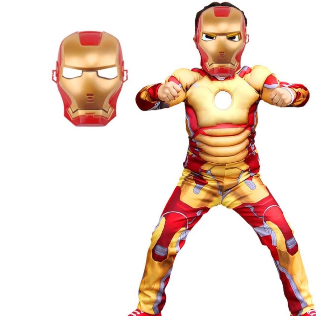 Iron Man Muscle Costume for Kids with Mask