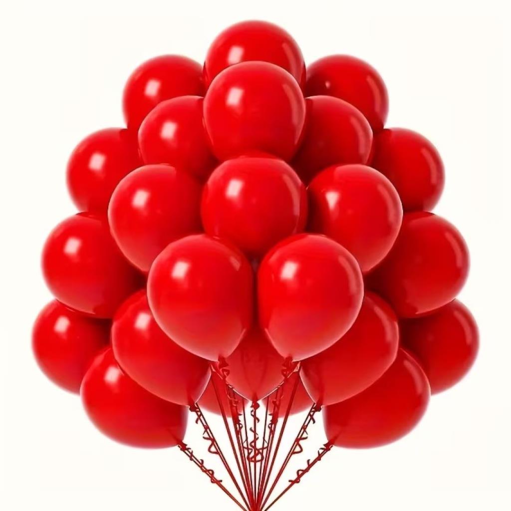 Red Ballons 50 Pcs