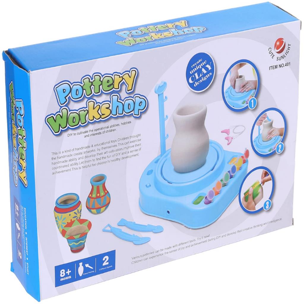 Pottery Workshop for Kids – DIY Pottery Wheel & Creative Clay Art Set
