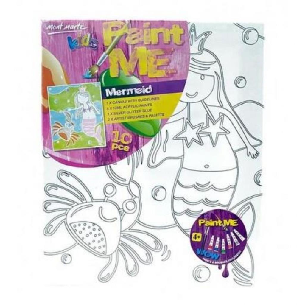 Mont Marte Kids Paint Me Set 10Pce - MERMAID