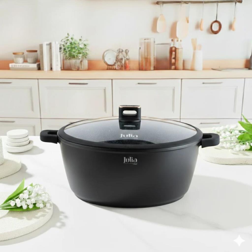 ELITE-PRO PLUS CASSEROLE WITH LID 36CM-BLACK