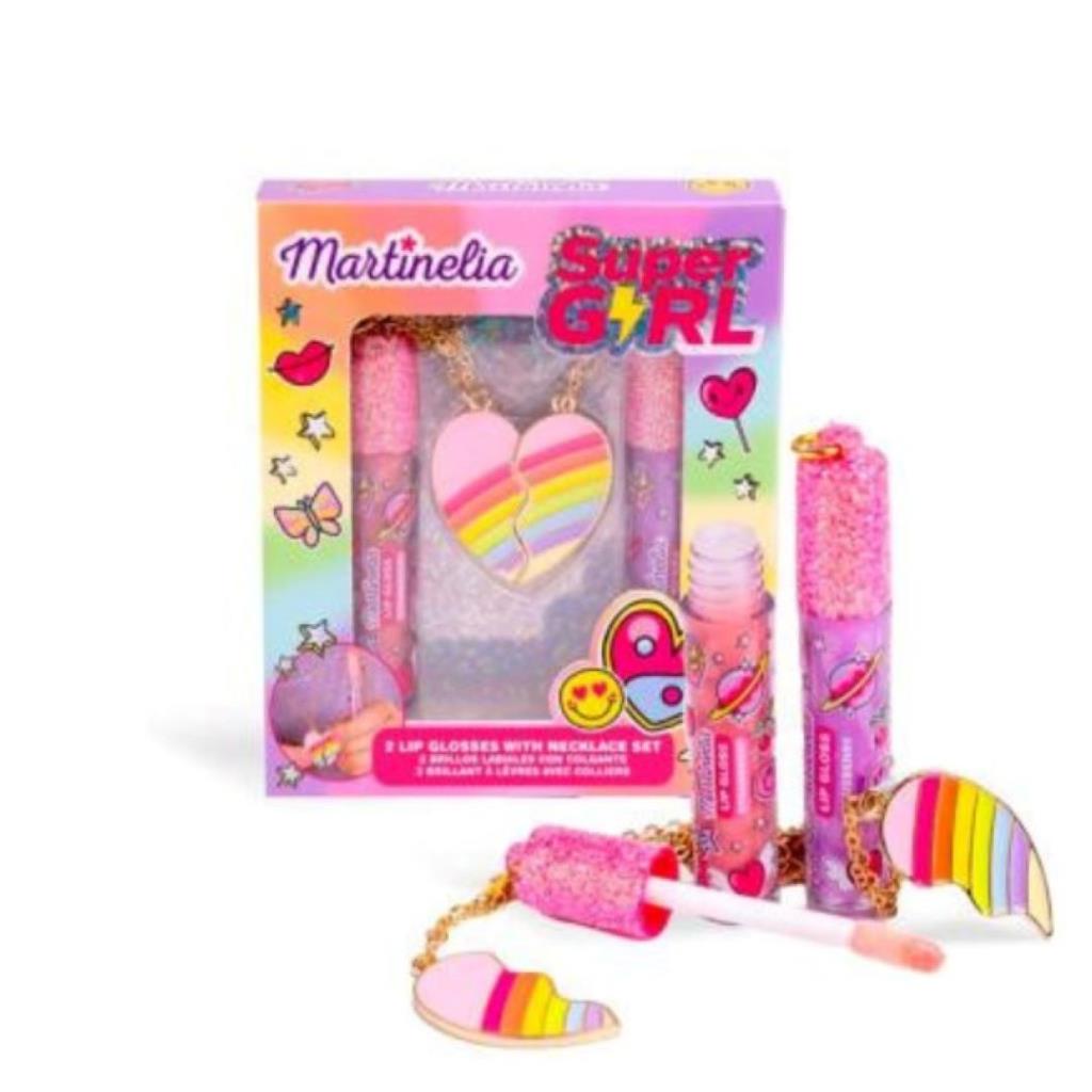 Martinelia Super Girl Lip Gloss & Necklace Set
