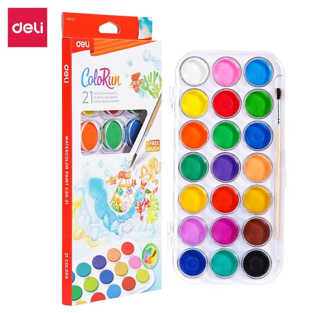Deli Colorun Watercolor Paint Set – 21 Colors