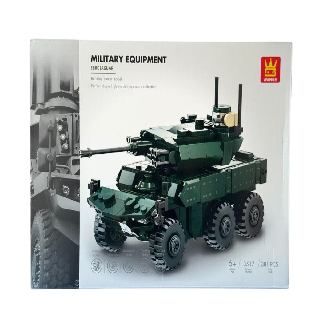 WANGE EBRC Jaguar Military Armored Vehicle Building Block Set – 381 Pieces