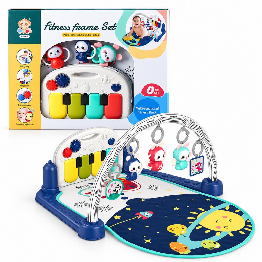 Musical Baby Play Gym with Pedal Piano & Projection