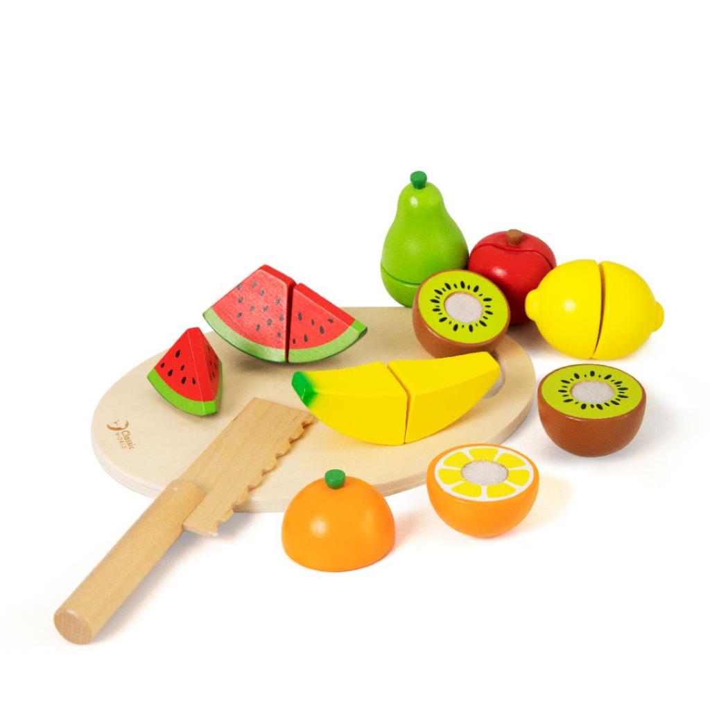 Wooden Cutting Fruit with Cutting Board