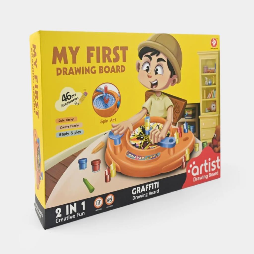 My First Spin Art Drawing Board Set (46 Pieces)