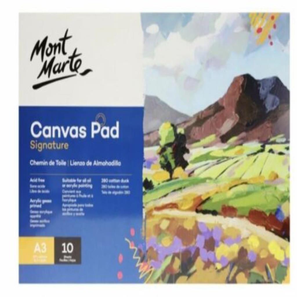 Mont Marte Canvas Pad A3 - 10 Sheets