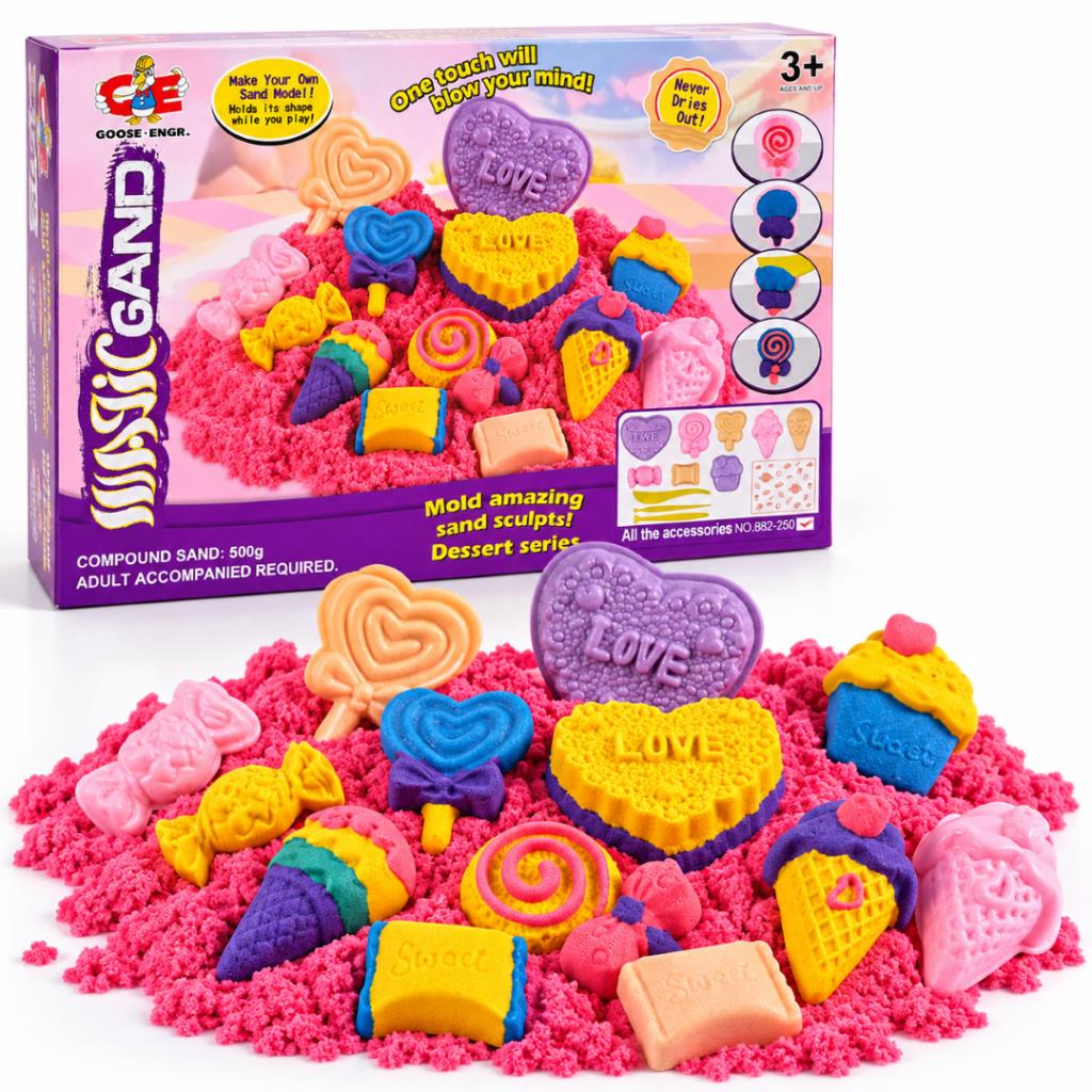 Magic Sand Dessert Making Play Set for Kids – 500g