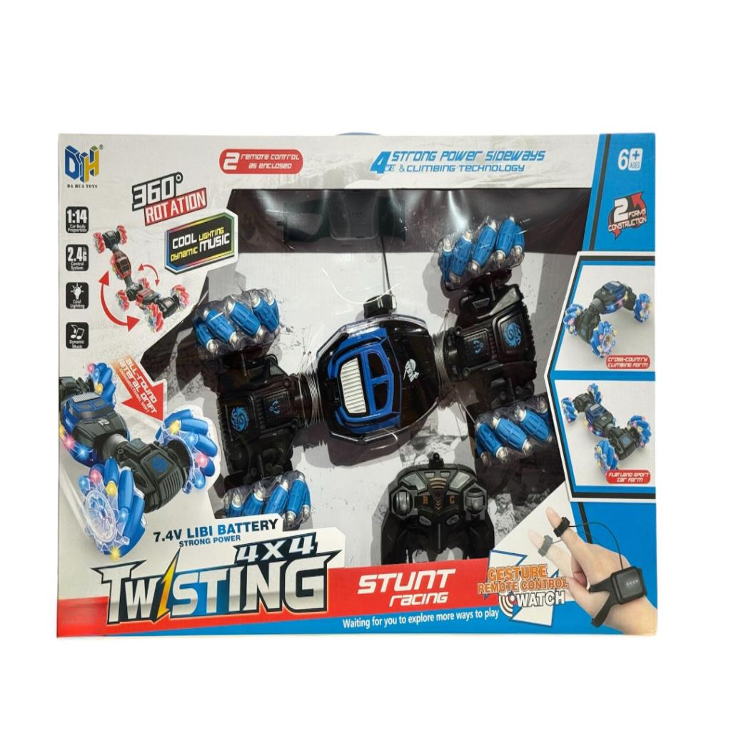 4x4 Twisting RC Stunt Car with Gesture Control – 360° Rotation & Climbing Car