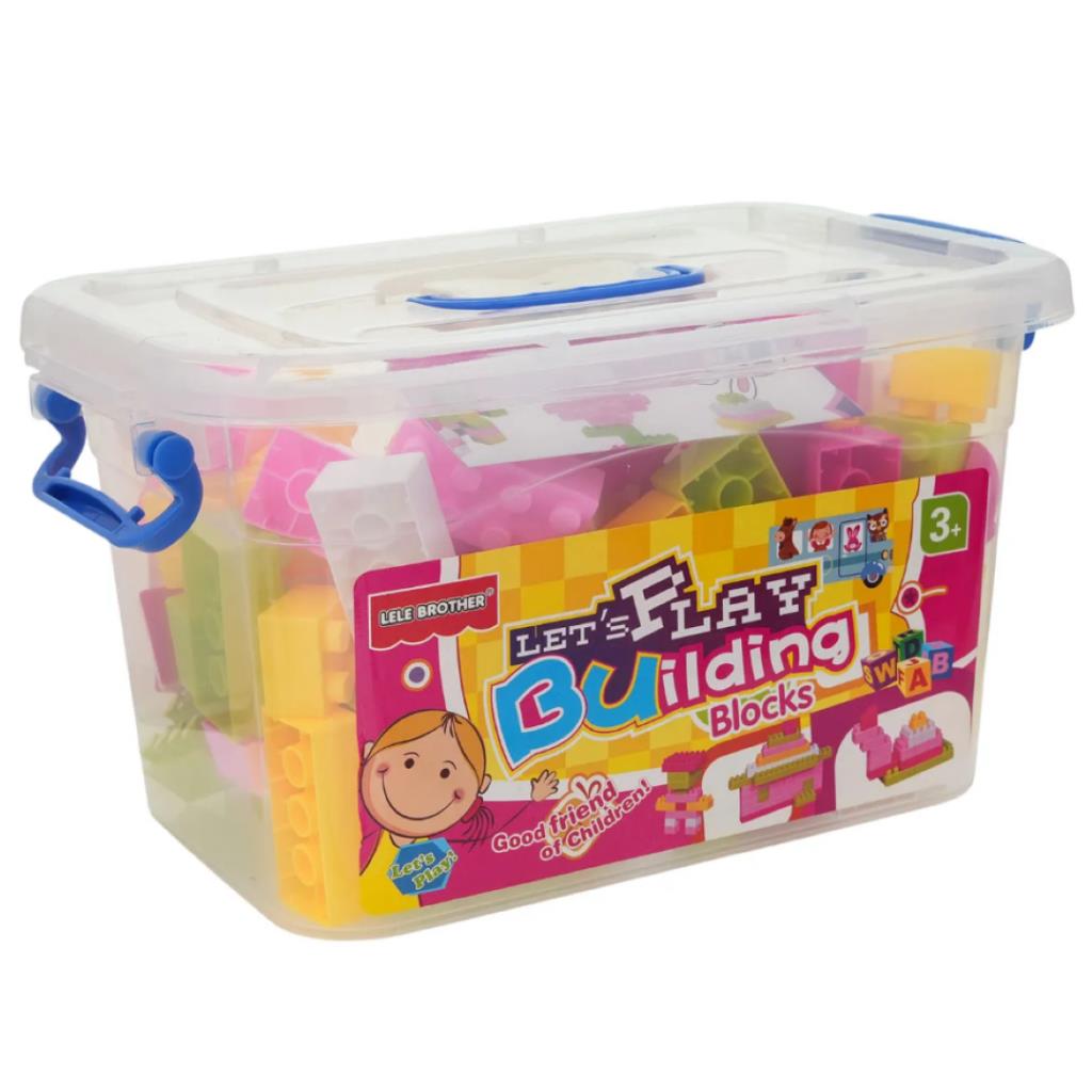 Kids Building Blocks Set in Storage Box – Colorful Creative Blocks