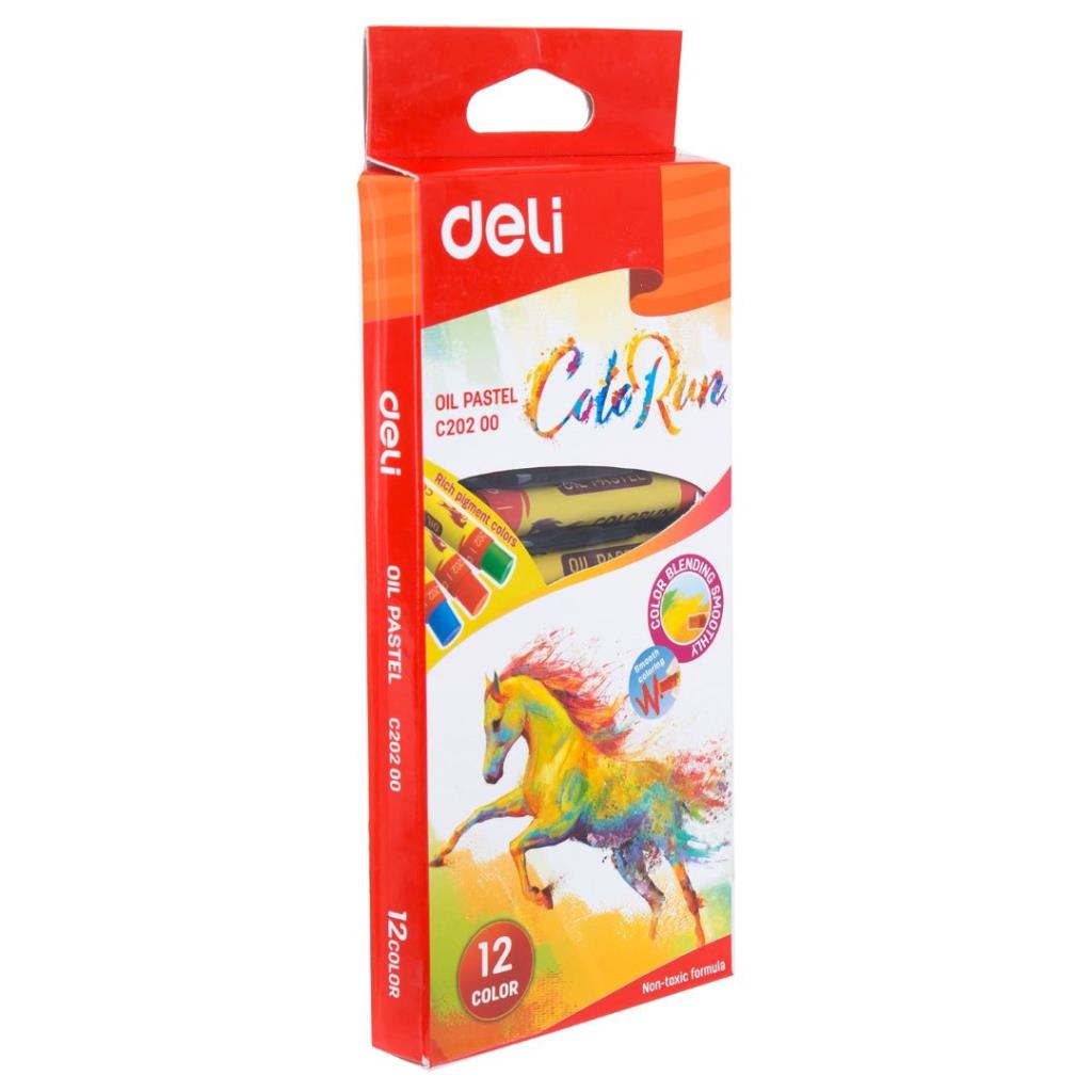 Deli Oil Pastels – 12 Colors (Colorun Series)