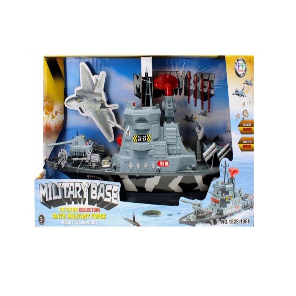 Military Base Naval Warship Play Set