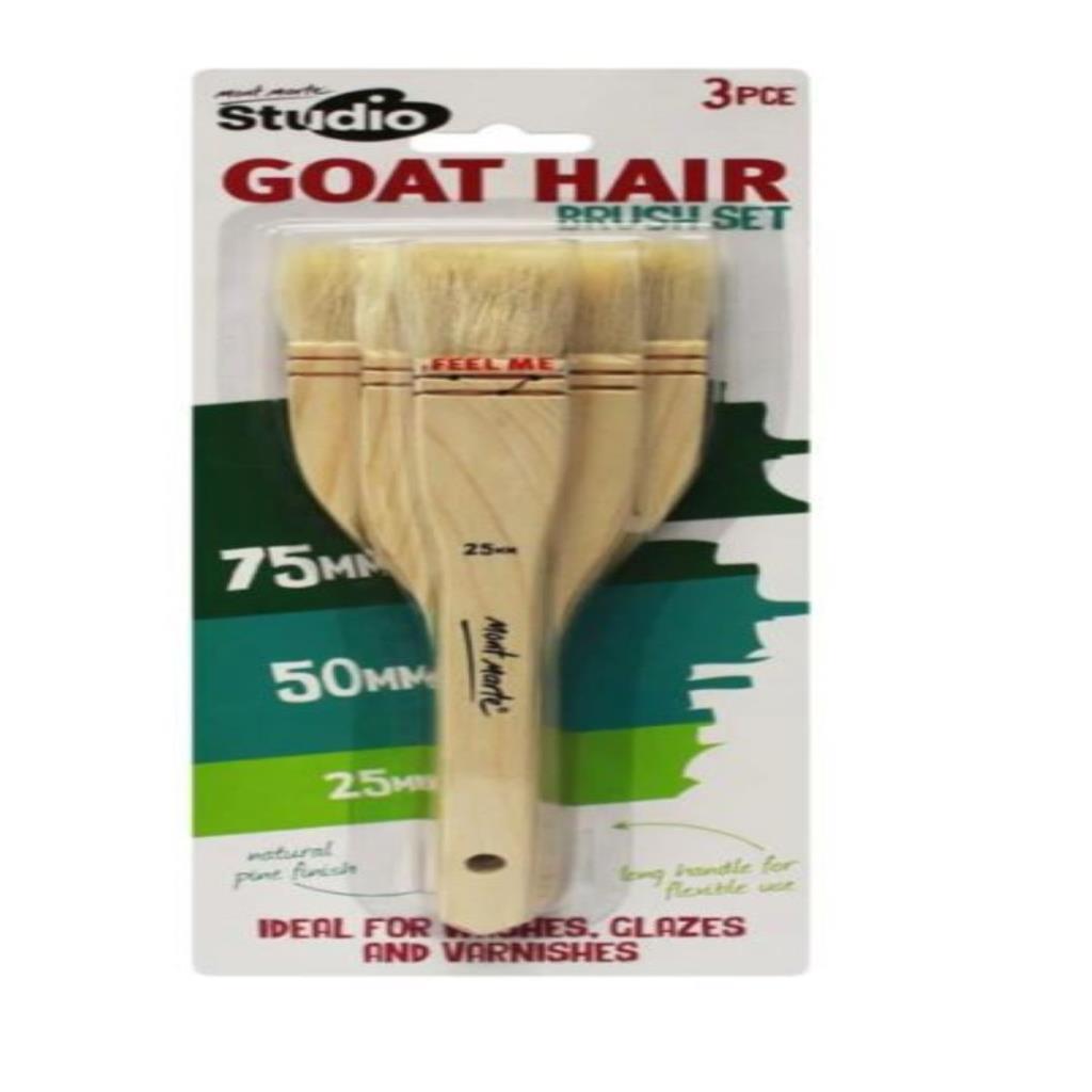 STUDIO GOAT HAIR BRUSH SET (3PC)