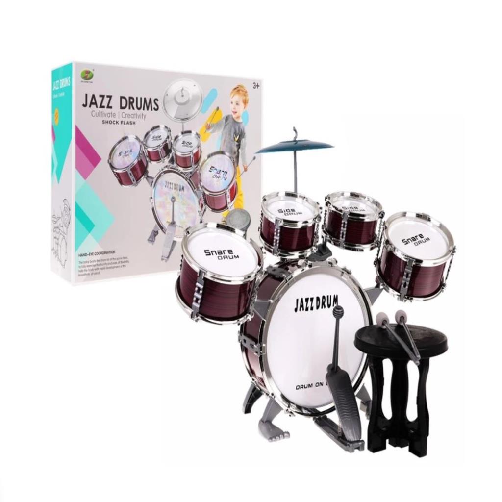 Kids Jazz Drum Set with Stool