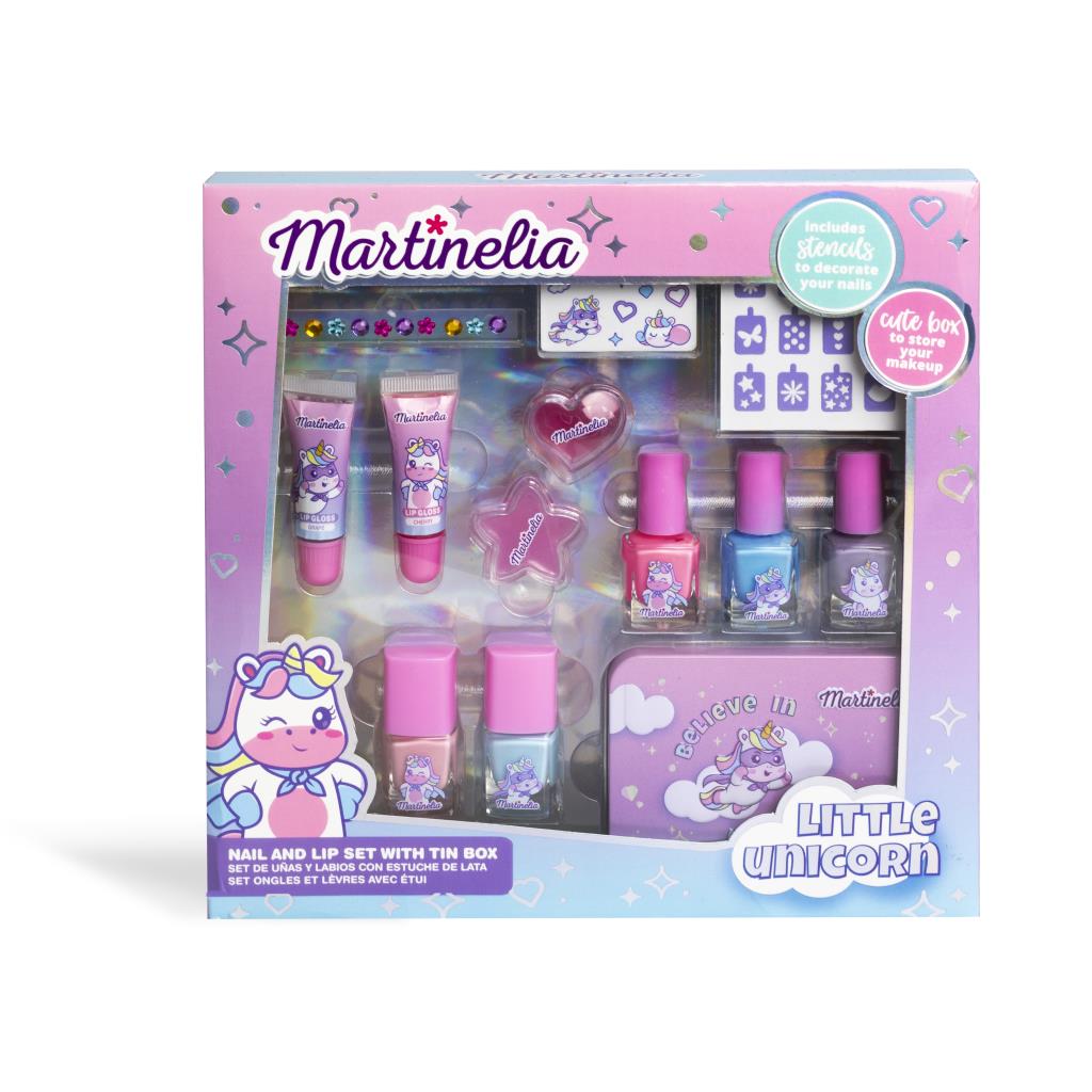 Martinelia “Little Unicorn” Nail & Lip Set with Tin Box