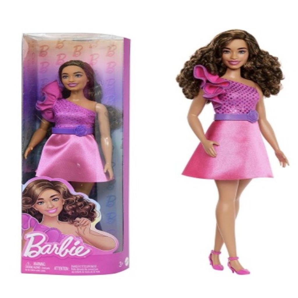  دمية باربي فاشن بفستان الحفلات الوردي الأنيق