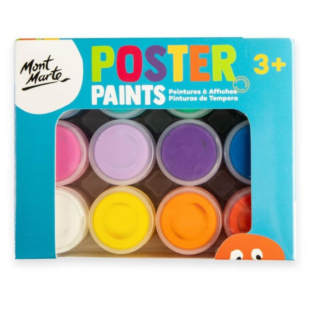 Mont Marte Poster Paint Set 12pc x 20ml