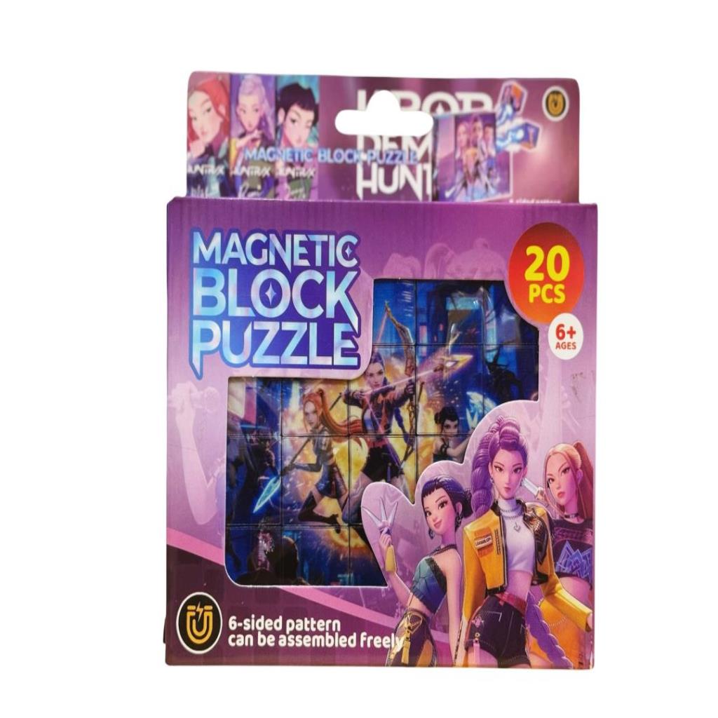 K-Pop Demon Hunters Magnetic Block Puzzle – 20 Pieces