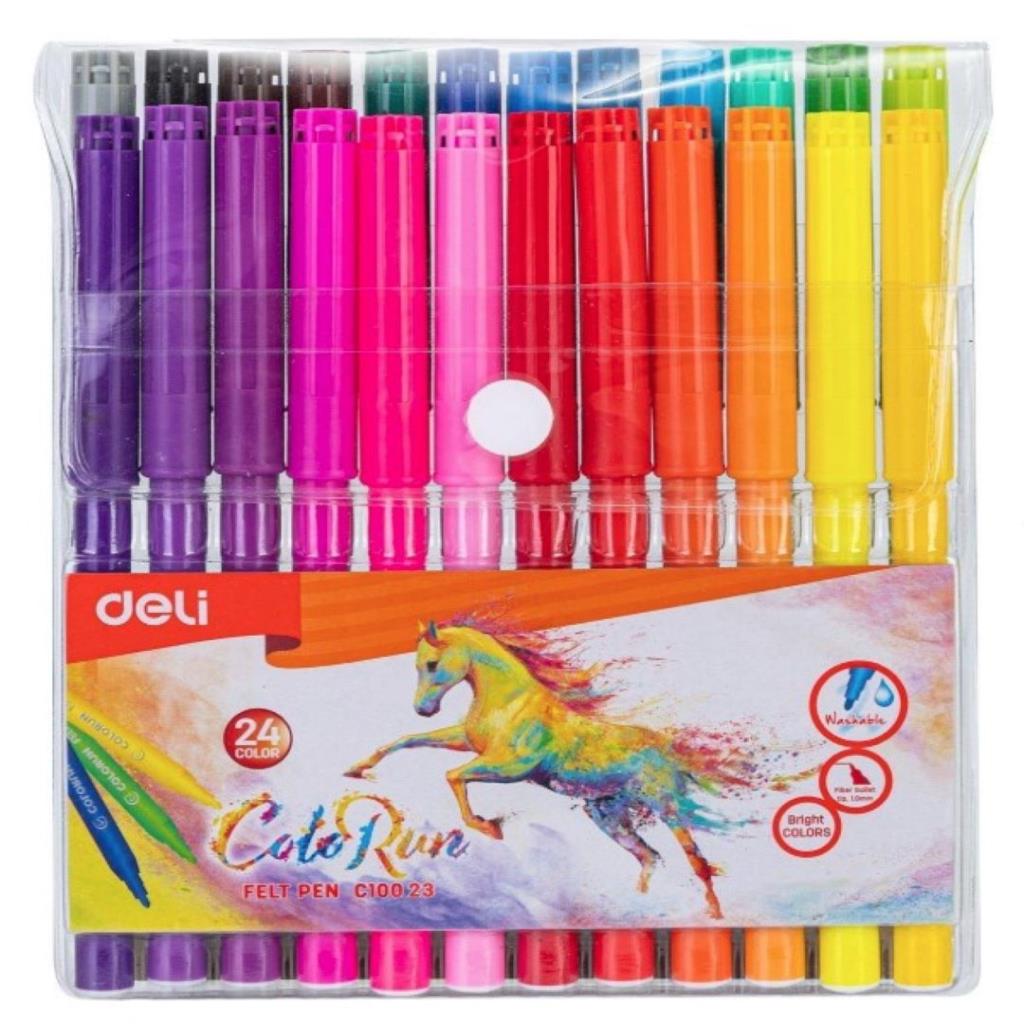 Deli Felt Pens 24 Colours