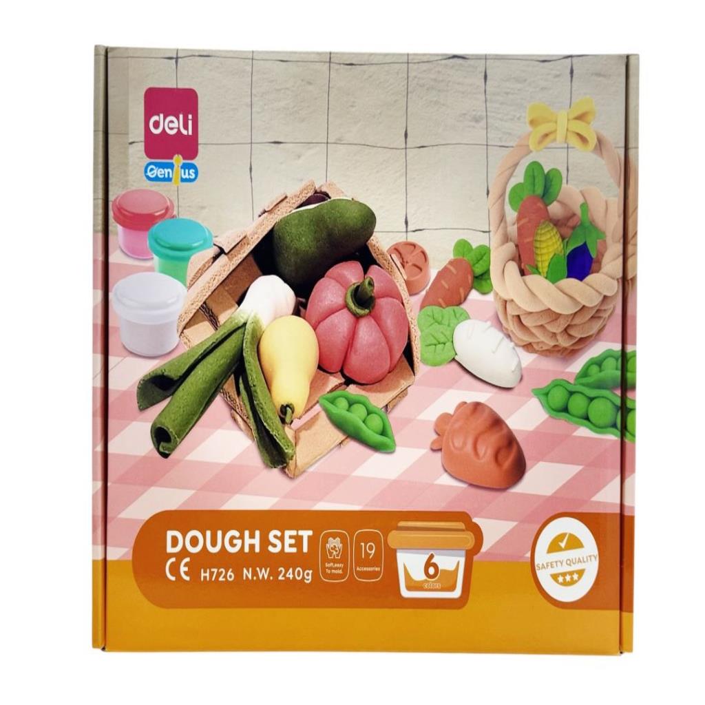 DIY Dough Set – Vegetable Modeling Clay Playset (19 Pieces)