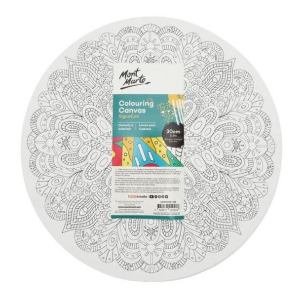 Mont Marte Colouring In Canvas Mandala Sun
