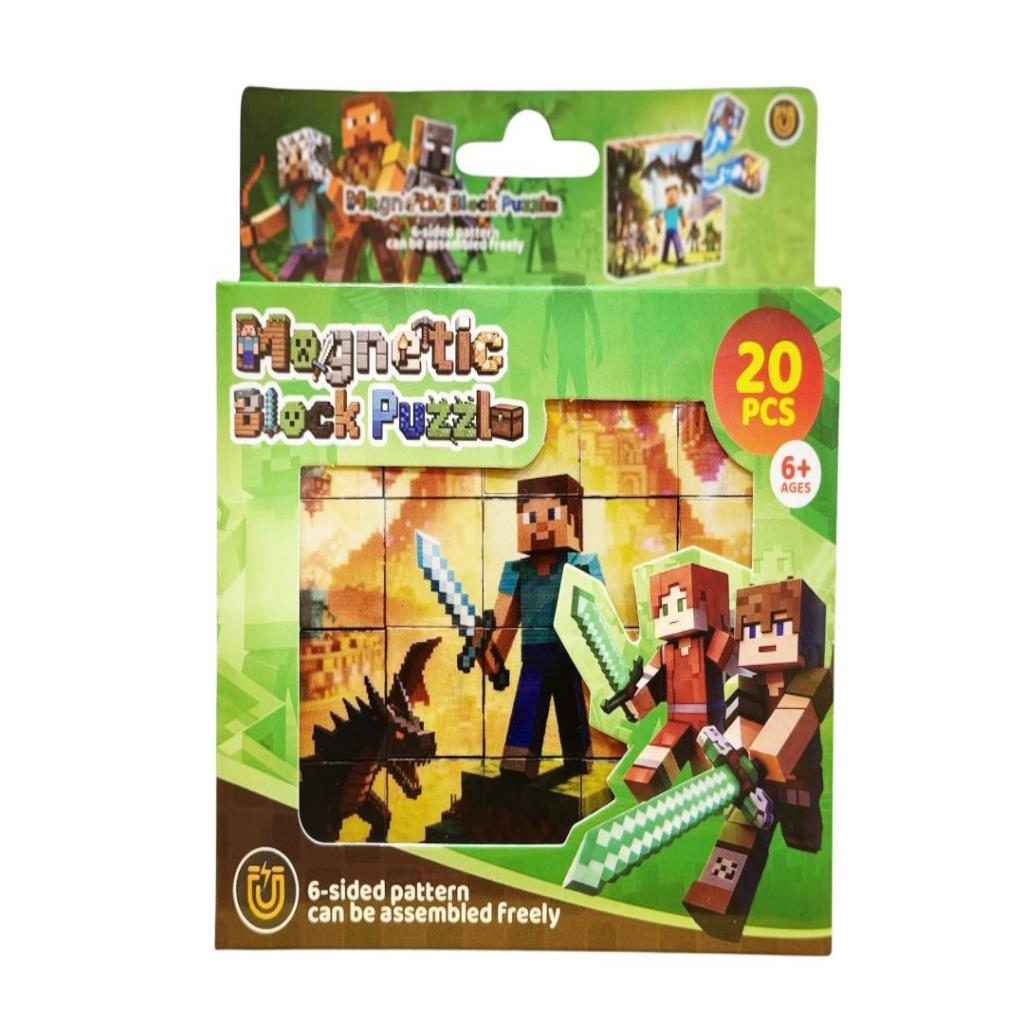 Minecraft Magnetic Block Puzzle – 20 Pieces