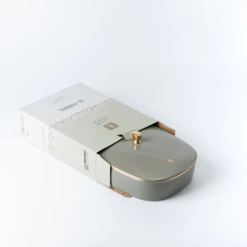 Medium Date Bowl From Mirral - Grey + Gold