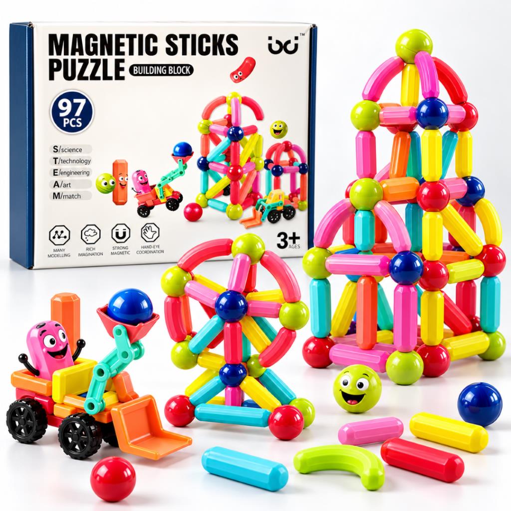 Magnetic Sticks Puzzle Building Blocks