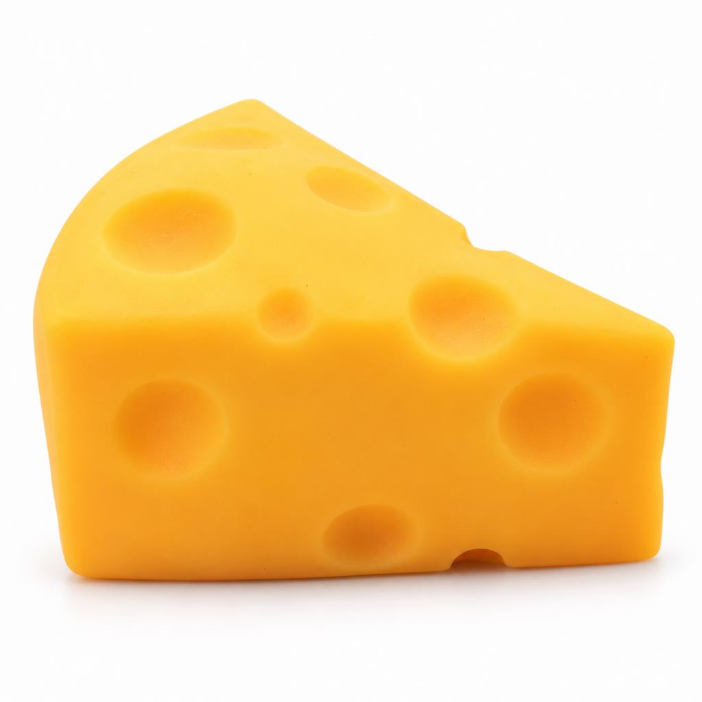 Yellow Cheese-Wedge Squishy Squeeze Toy