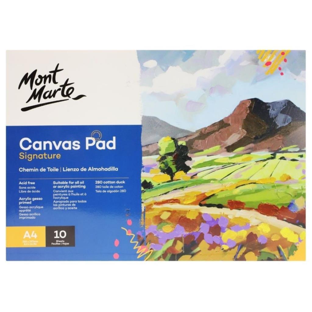 Mont Marte Canvas Pad A4 - 10 Sheets