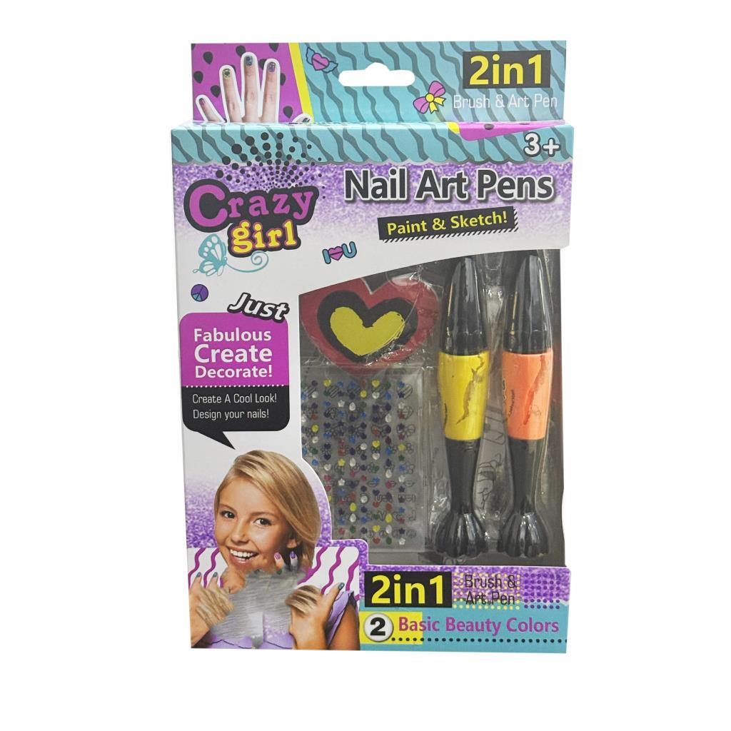Crazy Girl 2-in-1 Nail Art Pens Set