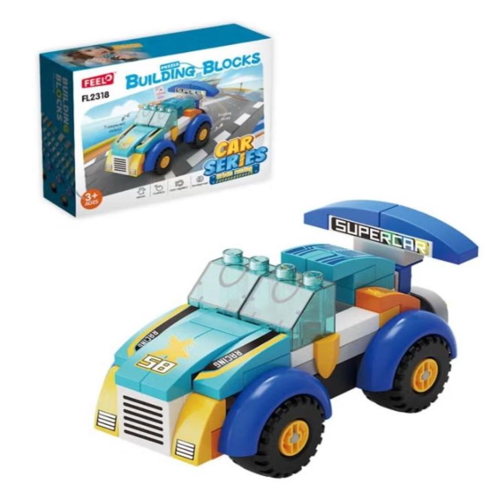 Feelo Super Car Building Blocks Set – Racing Car Construction Toy for Kids