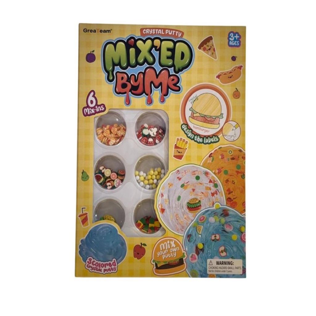 Mix’ed By Me Food Theme Crystal Putty Kit – DIY Slime Set with 6 Mix-Ins