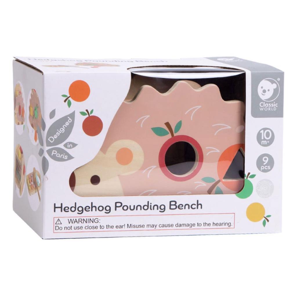 Wooden Hedgehog Shape Sorter