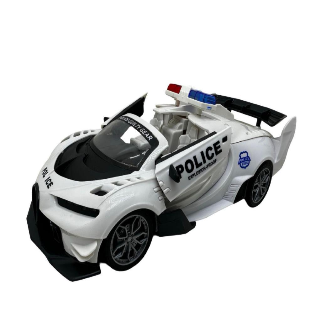 Remote Control Police Sports Car with Light, Sound & Opening Doors