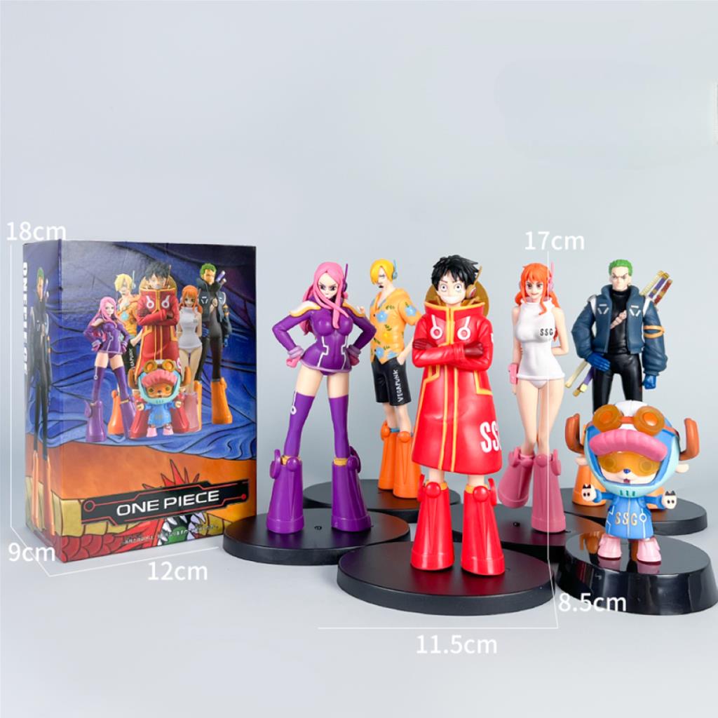 One Piece Anime Figure Set – 6 Characters