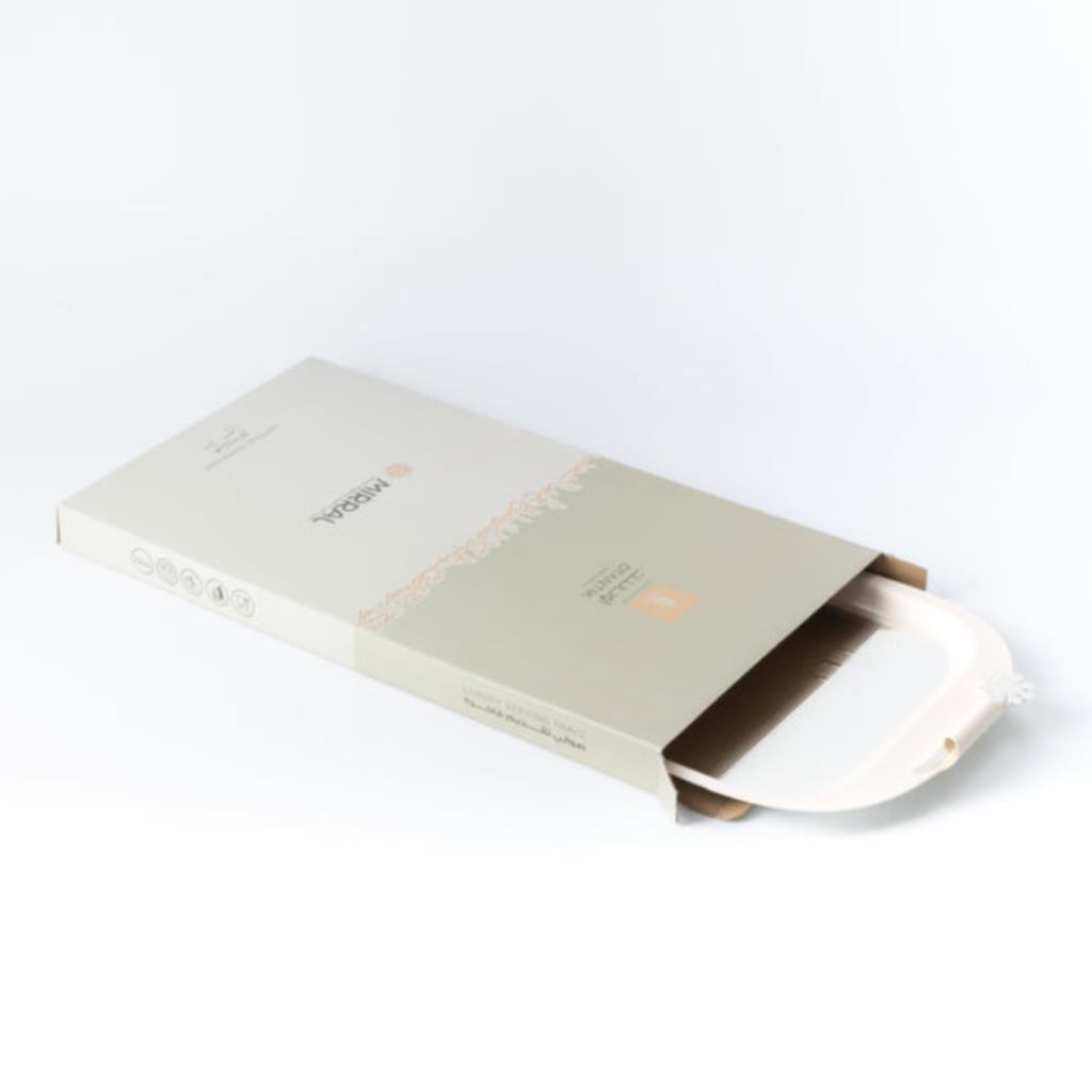 Luxury Serving Tray From Mirral - White + Silver